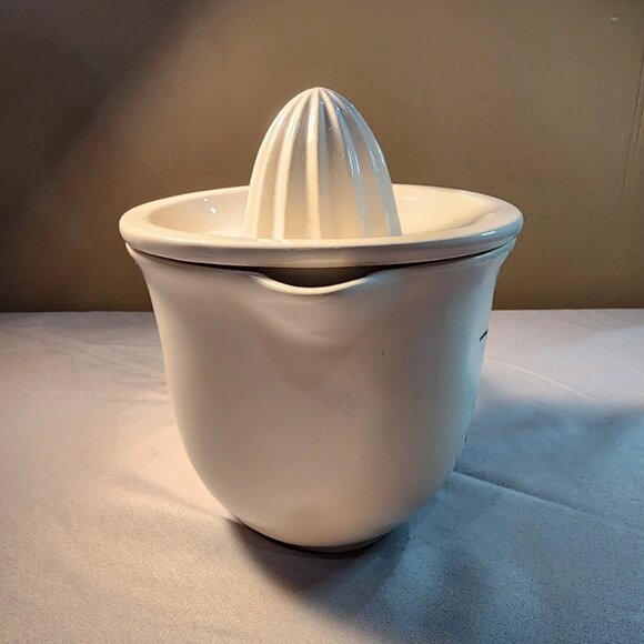 Rae Dunn "Juice" White Ceramic Juicer Pitcher - Picture 3 of 10